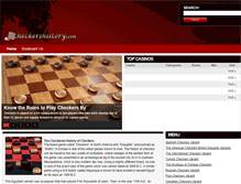 Tablet Screenshot of checkershistory.com